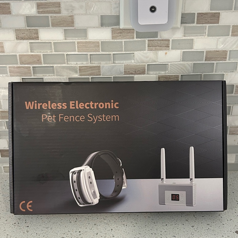 Wireless Electronic Pet Fence System - Black and White